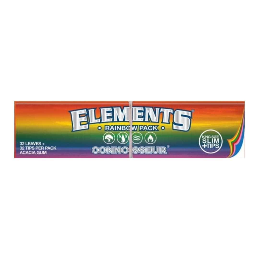 Elements Connoisseurs Rainbow (King Size Slim) - Rolling Papers with Tips