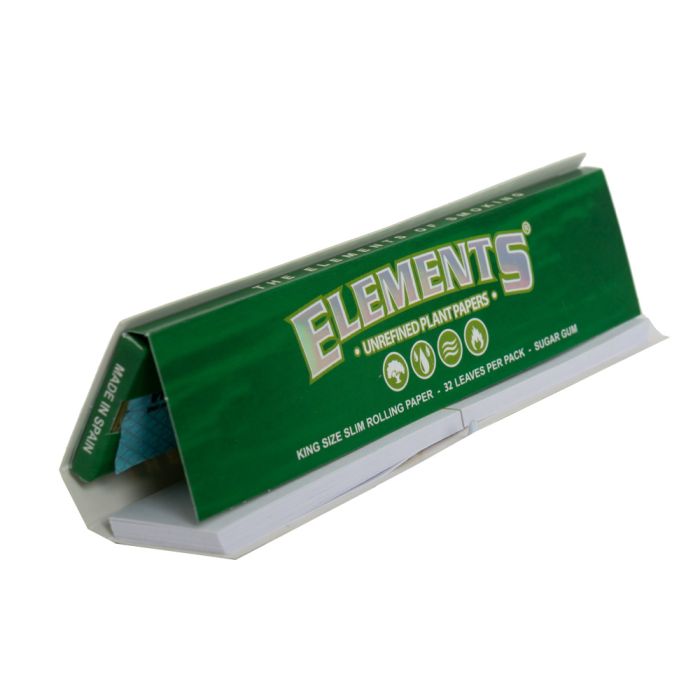 Elements Green Connoisseurs (King Size Slim) - Rolling Papers with Tips
