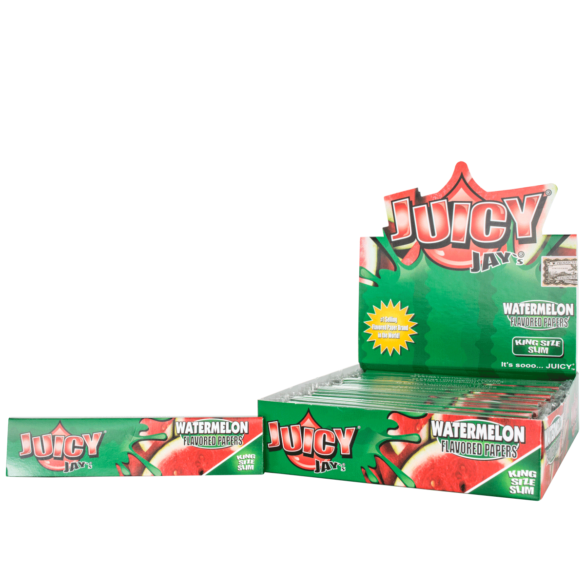 Juicy Js Rolling Papers - Watermelon (King Size Slim) - Pop Tops Ireland
