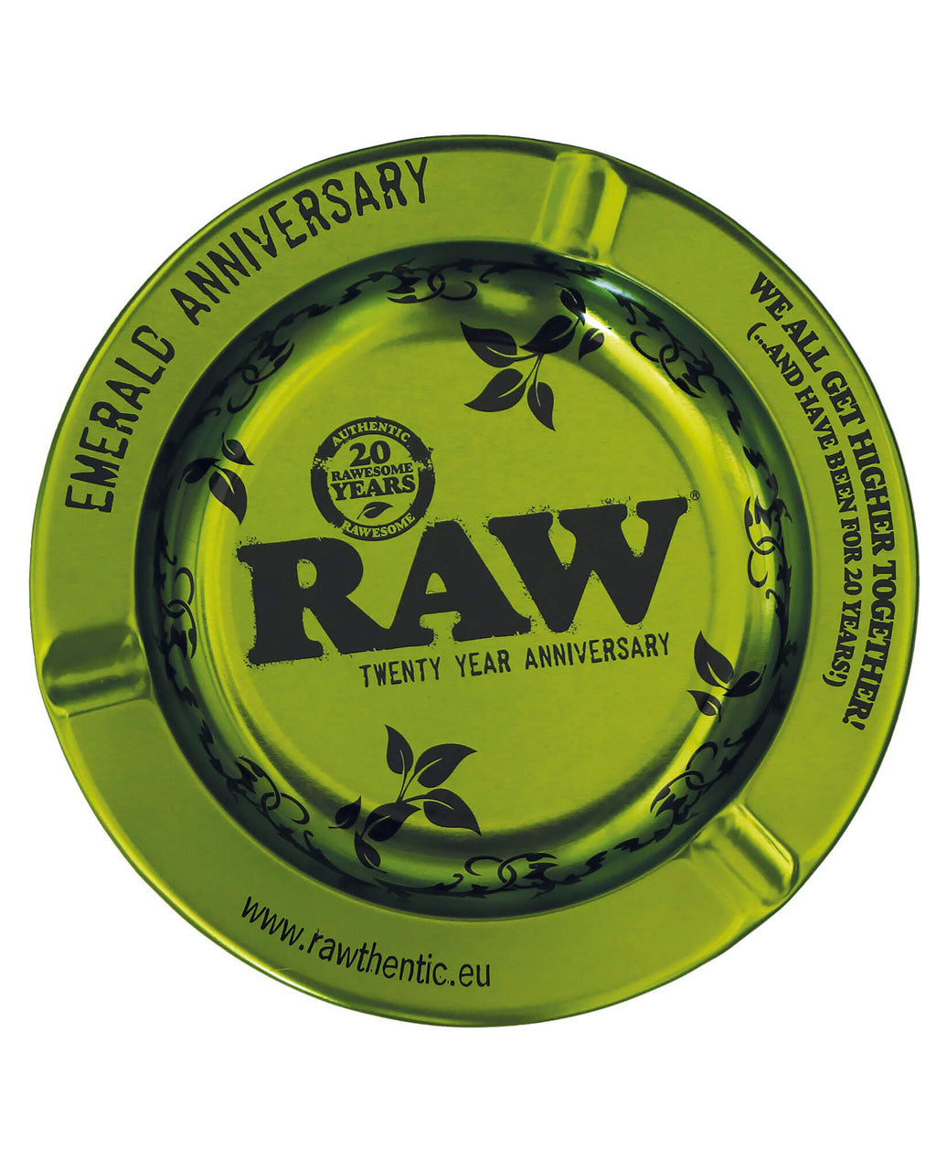 Raw Metal Ashtray - Green