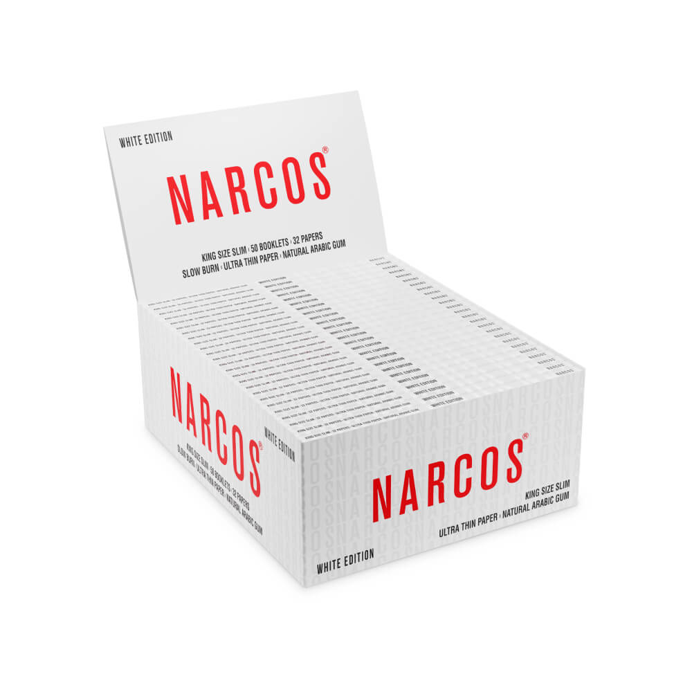 Narcos White Edition King Size Slim Rolling Papers - 1 pack