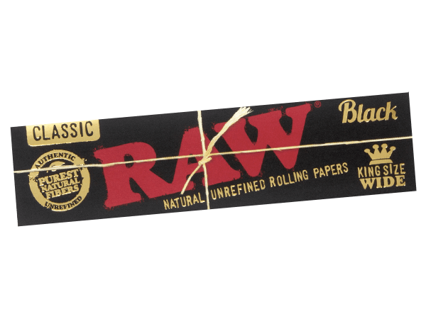 Raw Black Rolling Papers (King Size) Wide Skins - Pop Tops Ireland
