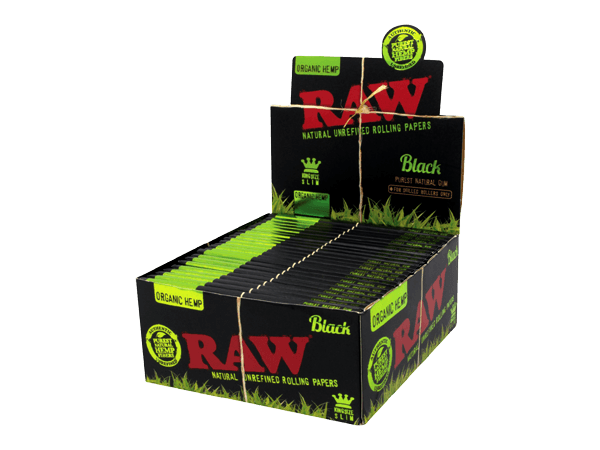 Raw Black Organic Rolling Papers (King Size) - Pop Tops Ireland