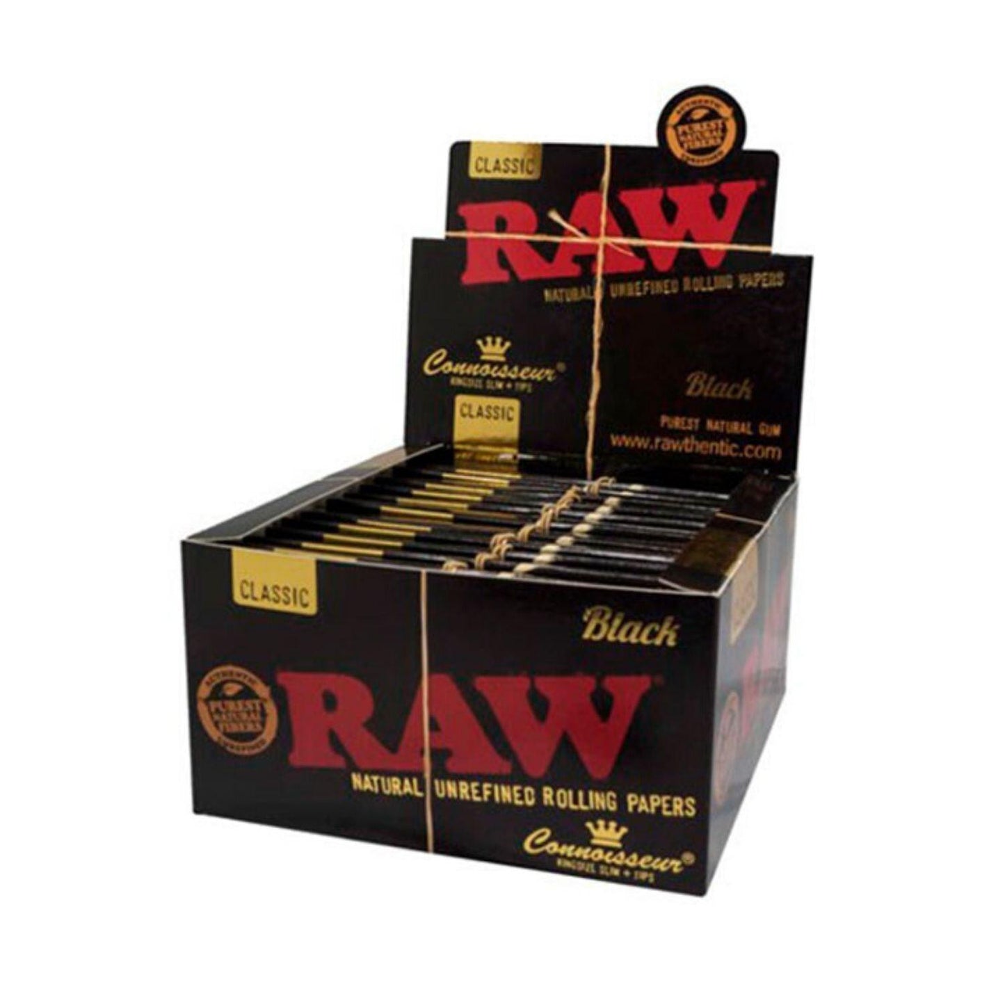 RAW Black - Rolling Papers with Tips (Connoisseur's) - Pop Tops Ireland