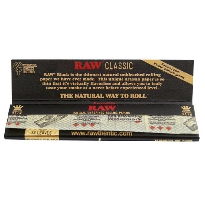 Raw Black Rolling Papers (King Size) - Pop Tops Ireland