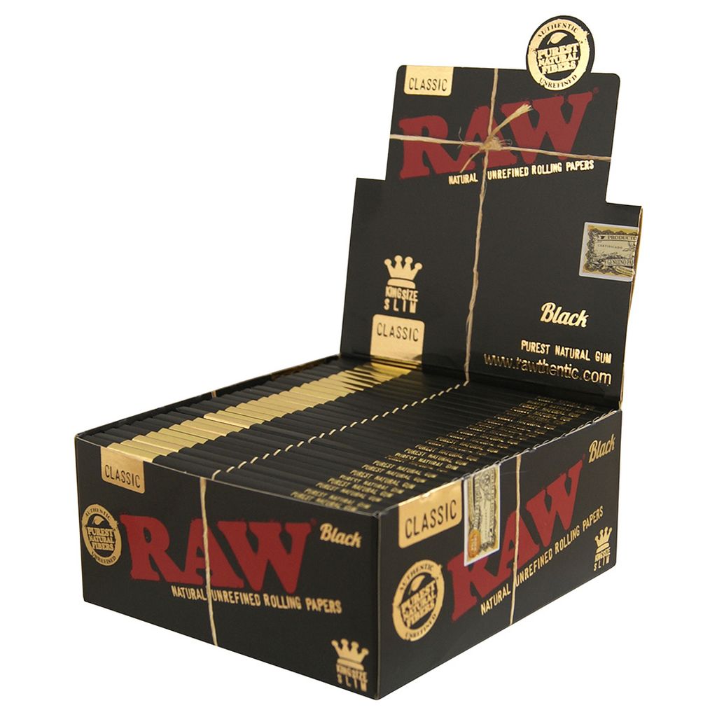 Raw Black Rolling Papers (King Size) - Pop Tops Ireland