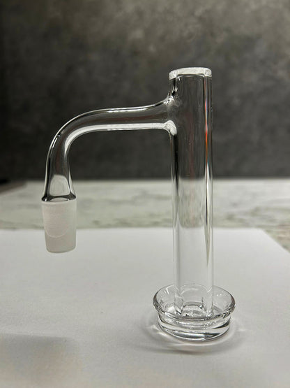 100mm Flared Dish Control Tower w Ruby Pill and Top Marble Banger Quartz