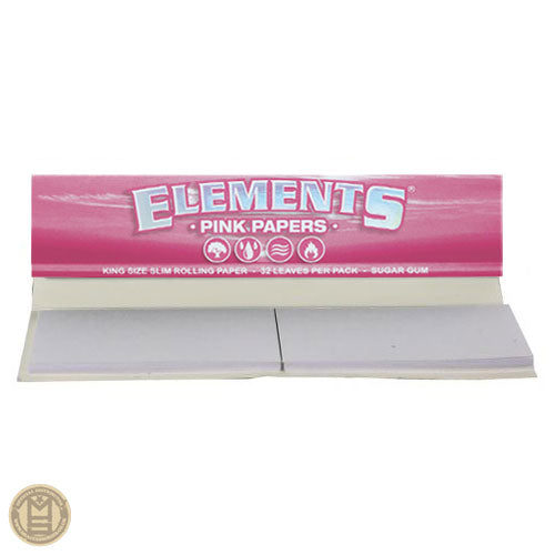 Elements Pink Connoisseurs (King Size Slim) - Rolling Papers with Tips