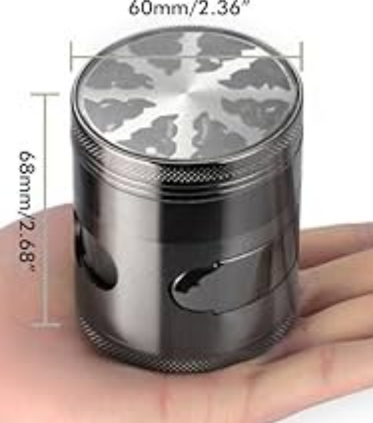 Lightning 60mm Herb Grinder w Window - 4 Piece