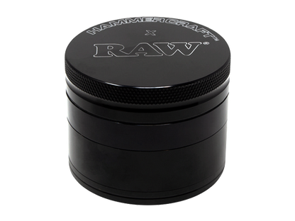 RAW x Hammer Craft Large Aluminium Grinder Black 4 Parts - 61mm