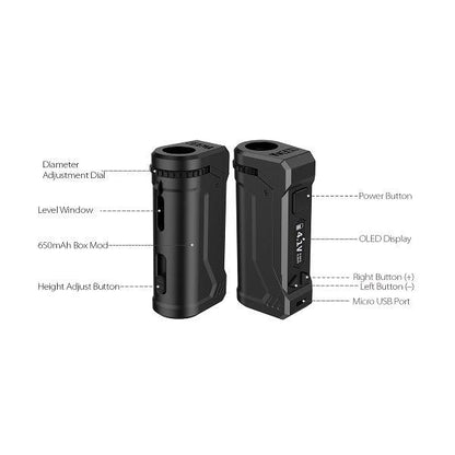 Yocan UNI Pro Box Mod 510 Vape Battery (Black) - Pop Tops Ireland