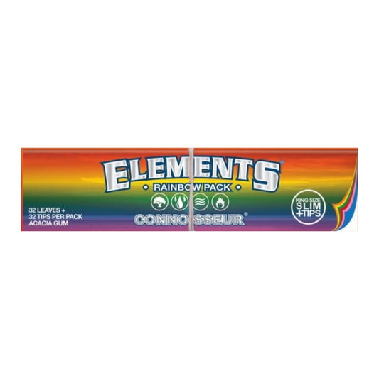 Elements Connoisseurs Rainbow (King Size Slim) - Rolling Papers with Tips