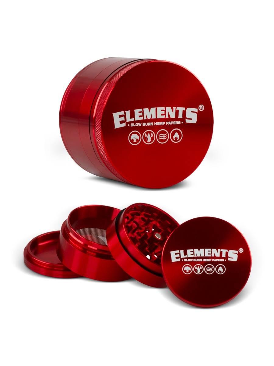 Elements Large Aluminium Grinder 4 Parts - 60mm - Pop Tops Ireland