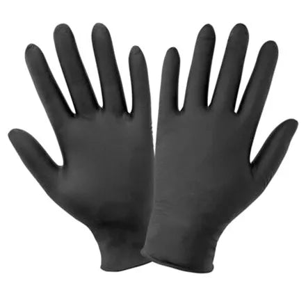 Microdiamond Black Nitrile Gloves - 2 pack