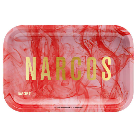 Narcos Metal Rolling Tray Red Medium 19x29cm