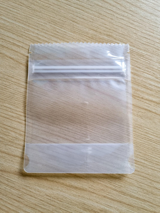 Plain Clear Mylar Bags (3.5 - 10g) Childproof - Pop Tops Ireland