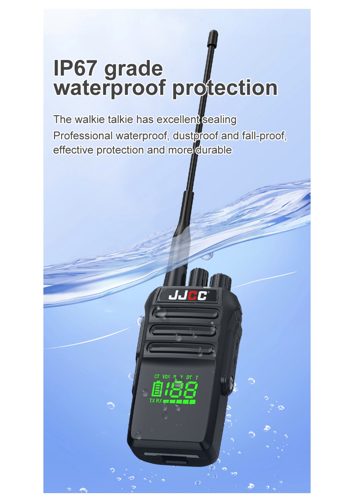 JJCC Walkie Talkie (5km Range) - Pair (2 Units)