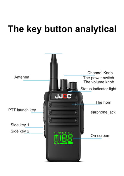 JJCC Walkie Talkie (5km Range) - Pair (2 Units)