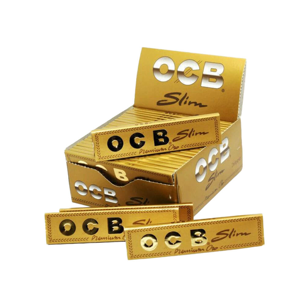 OCB Gold Slim Rolling Papers - 1 pack