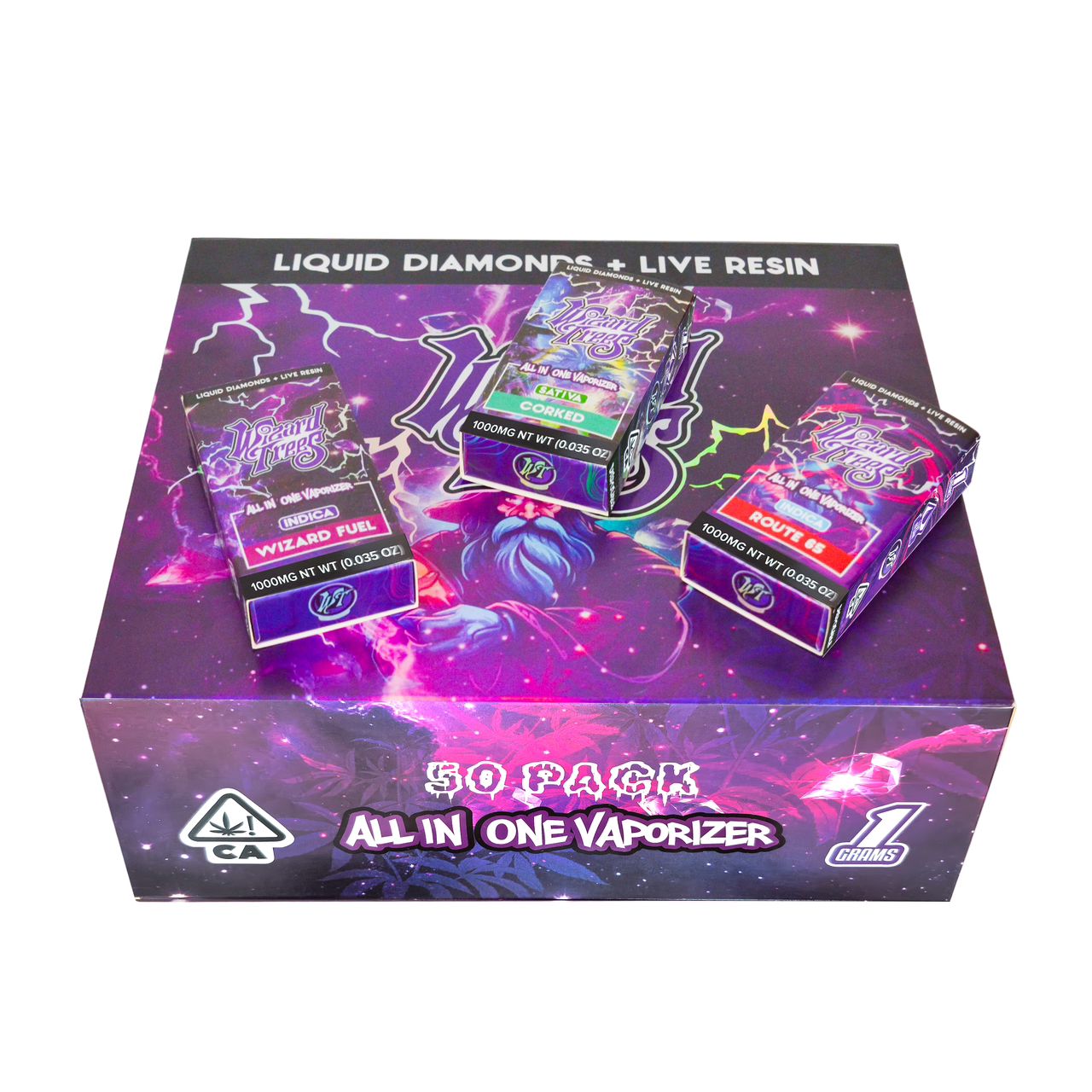 Wizard Trees - Disposable Empty Vapes - 1g - 1 Box (50 Vapes)