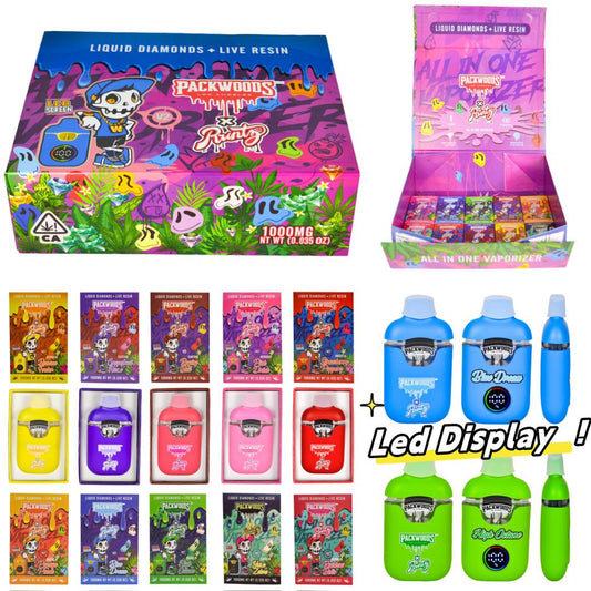 Packwoods x RUNTZ Disposable Empty Vapes - 1g - 1 Box (50 Vapes)