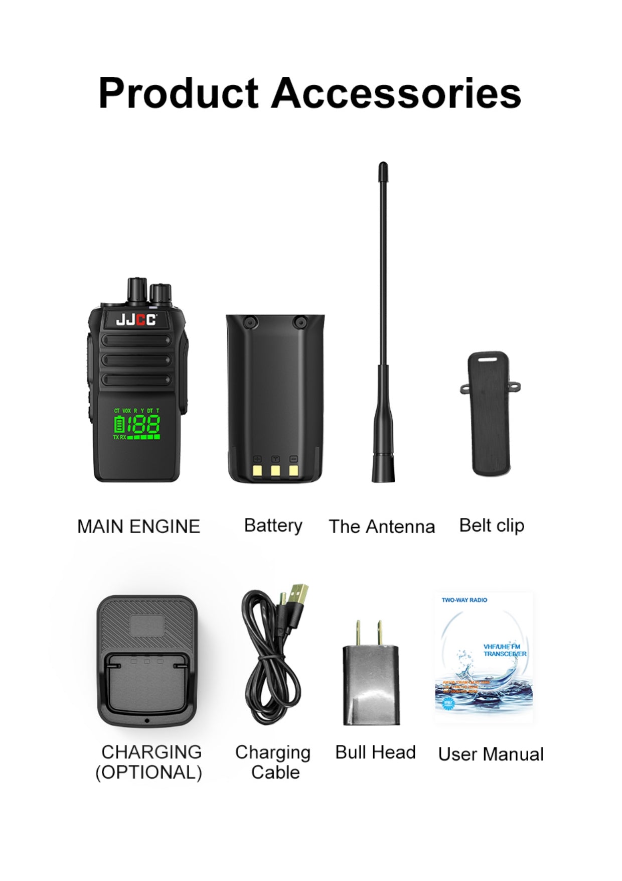 JJCC Walkie Talkie (5km Range) - Pair (2 Units)