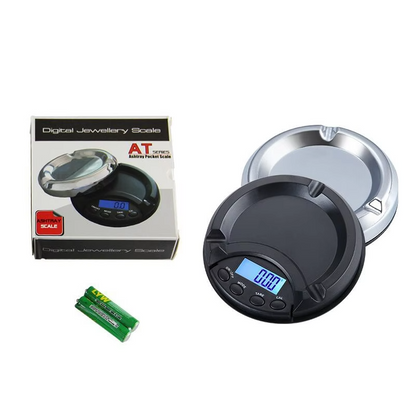2-in-1 Discrete Digital Pocket Scale 0.01 – 100g High-Precision Stash Ashtray Scale