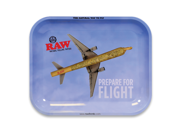 RAW Prepare For Flight Large Metal Rolling Tray