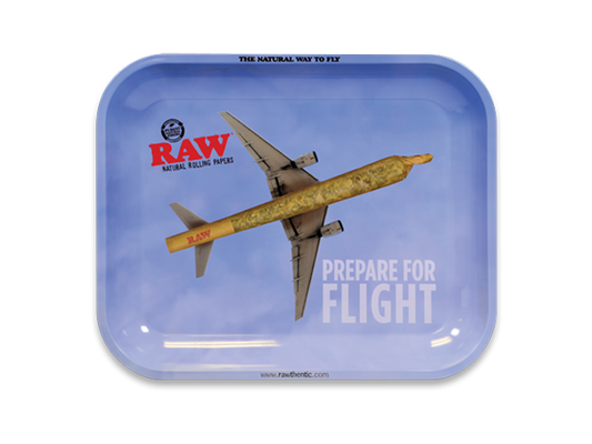 RAW Prepare For Flight Large Metal Rolling Tray