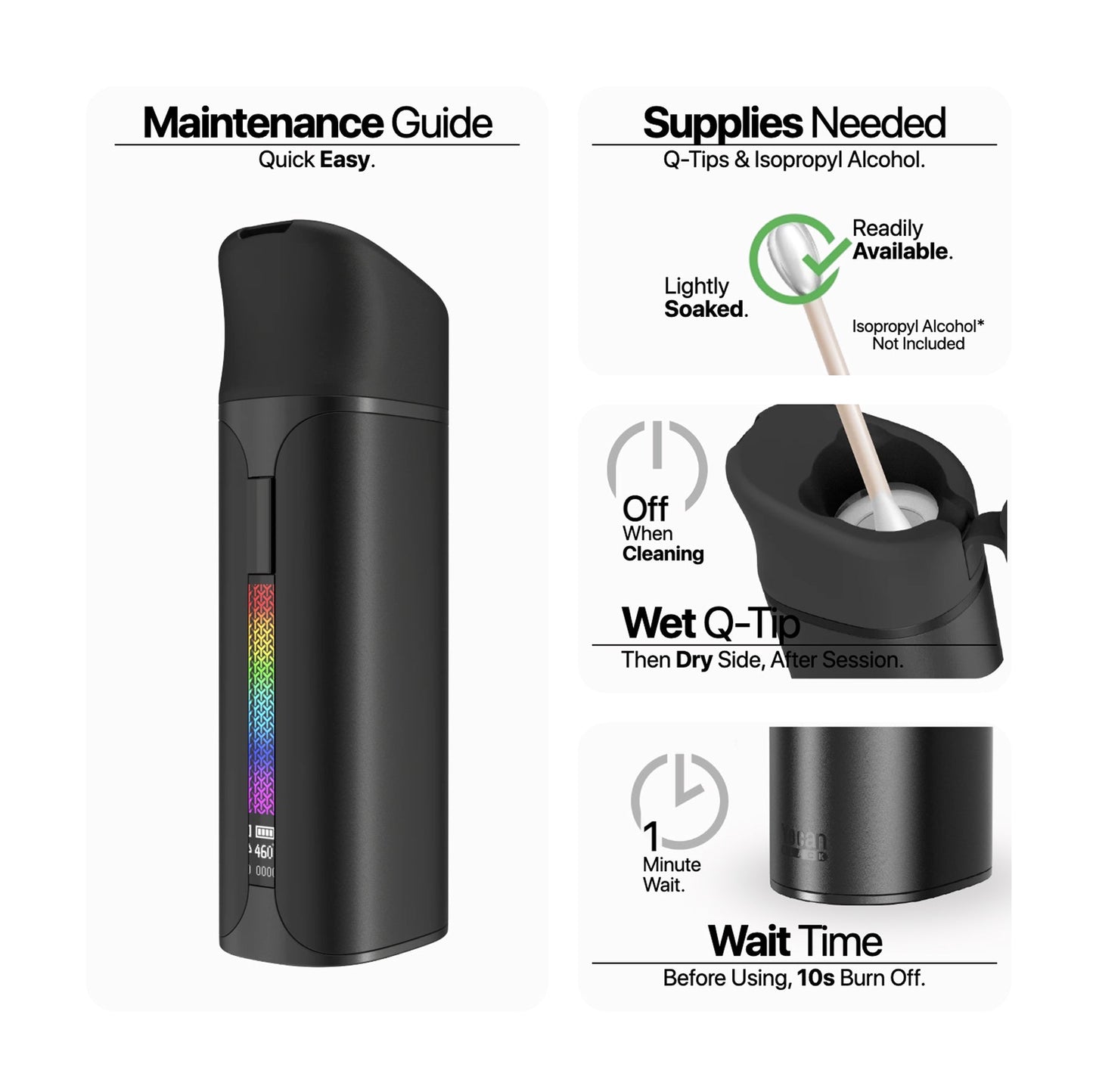 Yocan Black - Pocket Concentrate Vaporizer with Travel Kit - Black