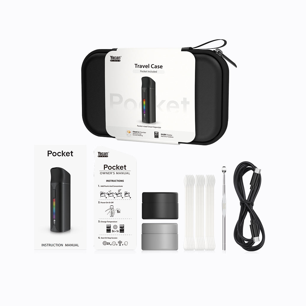 Yocan Black - Pocket Concentrate Vaporizer with Travel Kit - Black