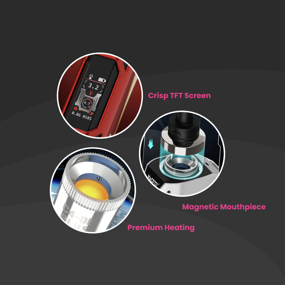 Yocan Cylo Wax Vaporizer - Red/Blue