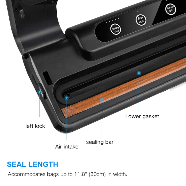 Food Vacuum Sealer - 110 Watt / Strong Seal / 99.9% Smellproof - Pop Tops Ireland