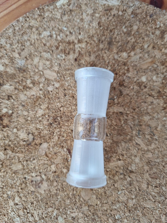 14mm Female to 14mm Female Glass Adapter - Pop Tops Ireland