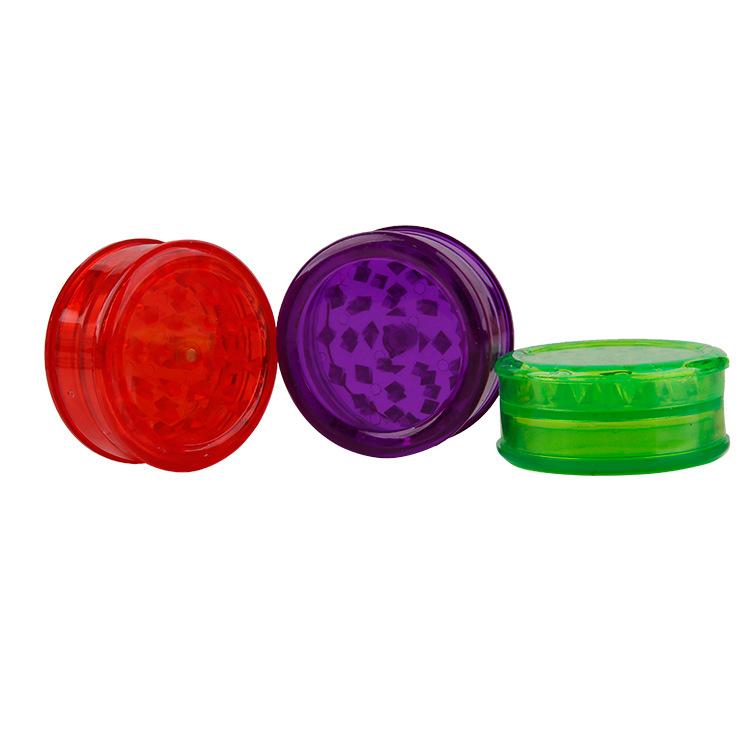 3 Part 60mm Acrylic Herb Grinder (Random Colour) - Pop Tops Ireland