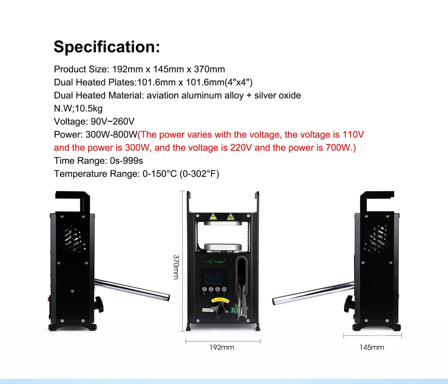 KP-4
Rosin Press - 4 Ton - Pop Tops Ireland