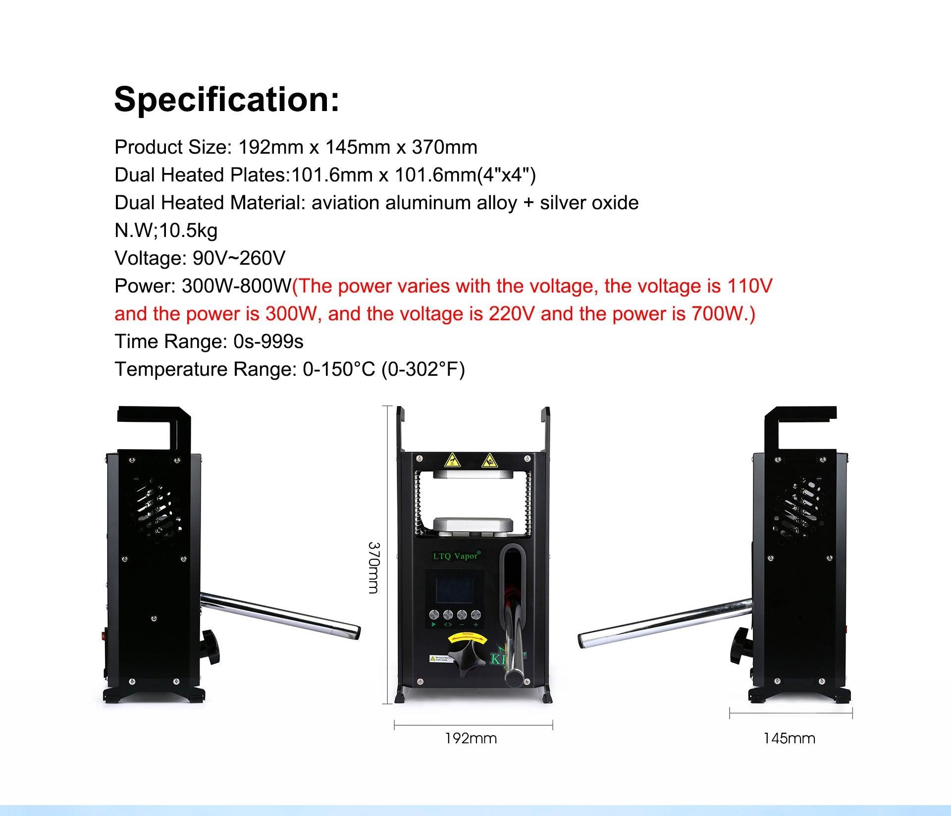 KP-4
Rosin Press - 4 Ton - Pop Tops Ireland