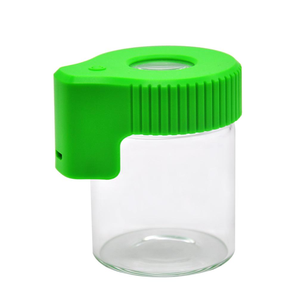 Air Tight Glass Storage Magnifying Jar with LED - Pop Tops Ireland