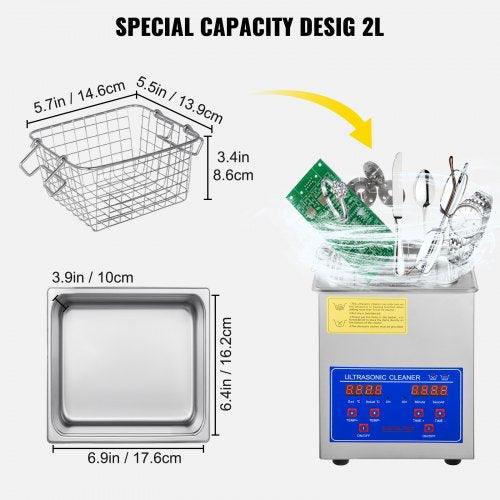 2L Ultrasonic Cleaner - Pop Tops Ireland